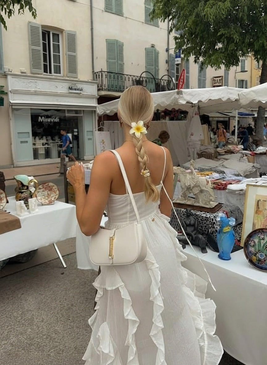 La Camille Bag White